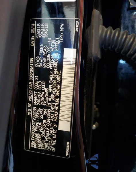 2015 Volvo Xc60 T6 Premier from USA, damaged, VIN YV4902RKXF2632019